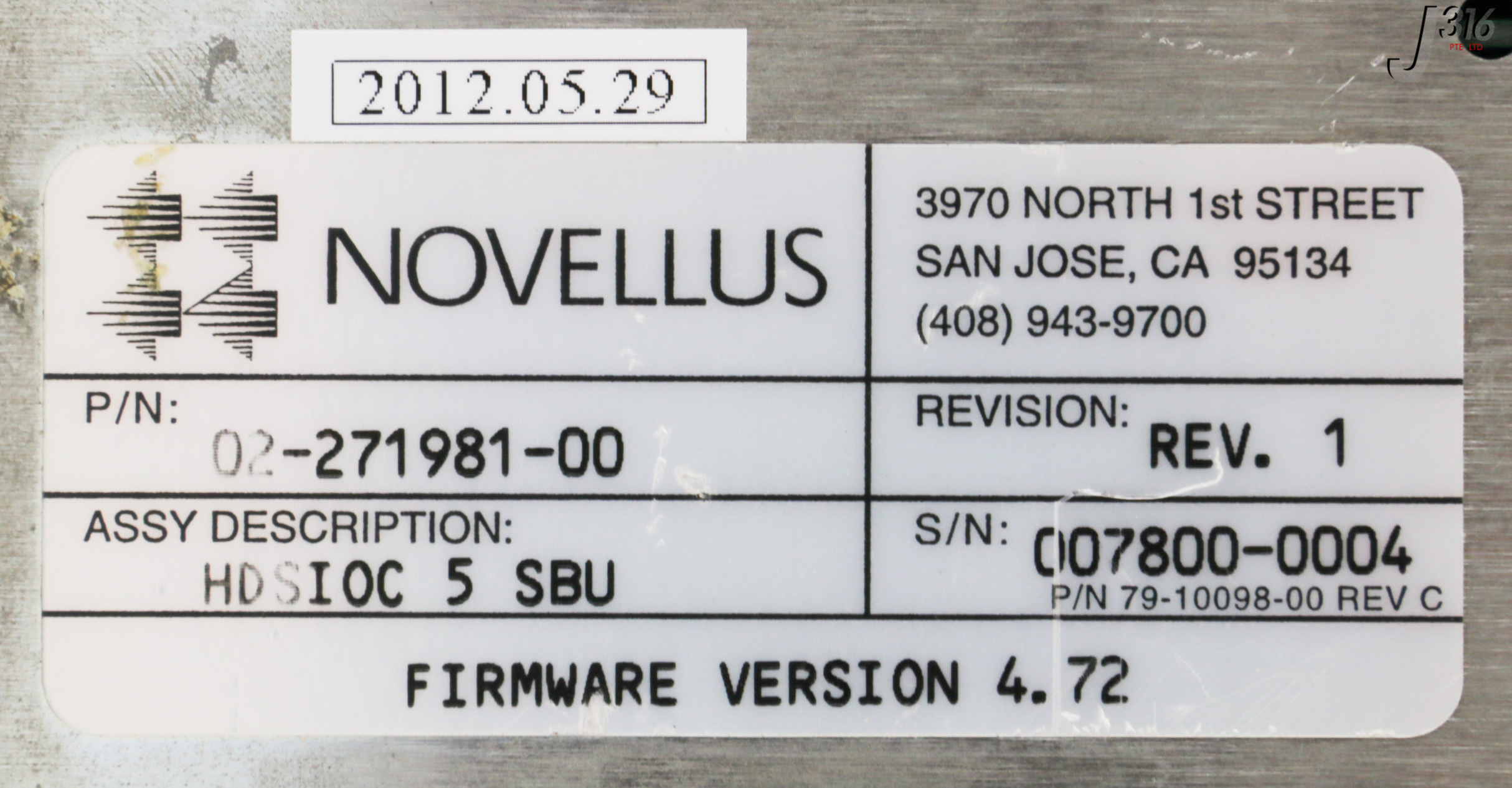 32957 NOVELLUS HDSIOC 5 SBU 02-271981-00 | eBay
